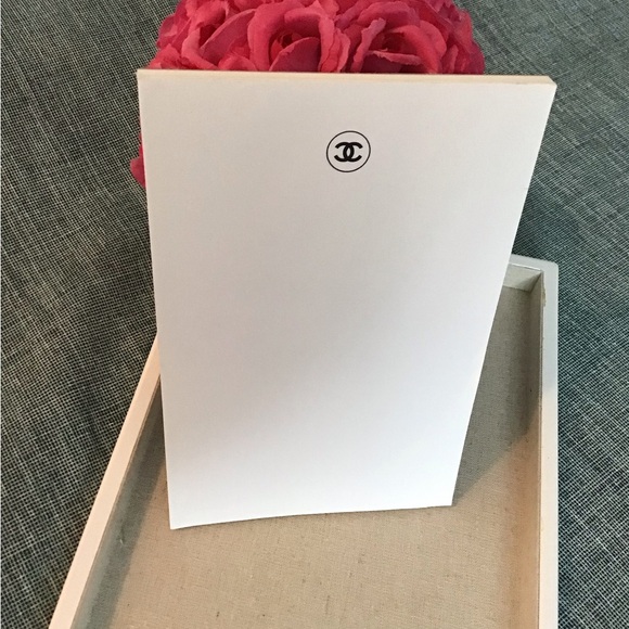 Chanel, but make it stationery 💙 #chanelnotebook  CHANEL BEAUTE’ White Notepad with Iconic Logo.Brand New